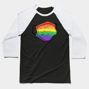 Rainbow Face Mask Viral TikTok Baseball T-Shirt